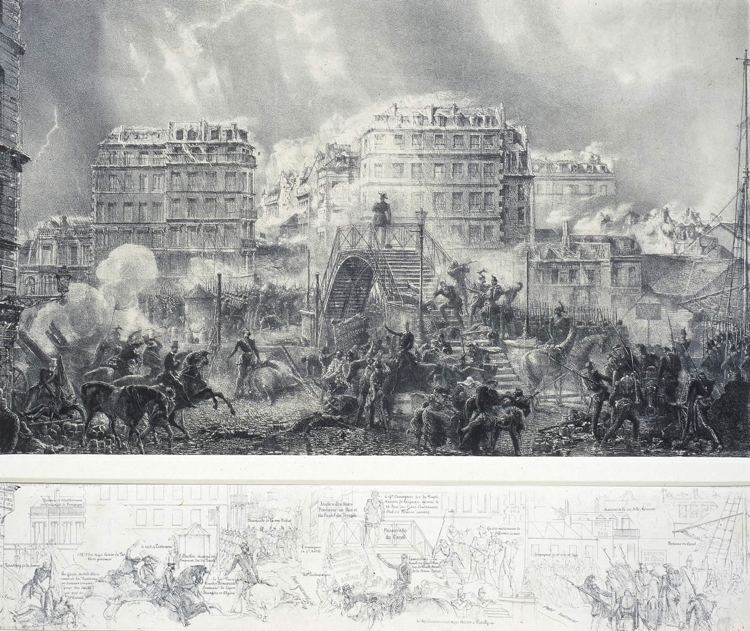 Troops taking the barricade on the rue de la Fontaine-au-Roi, 23 June 1848