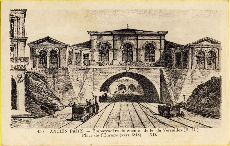 Gare chemin de fer Versailles in 1848