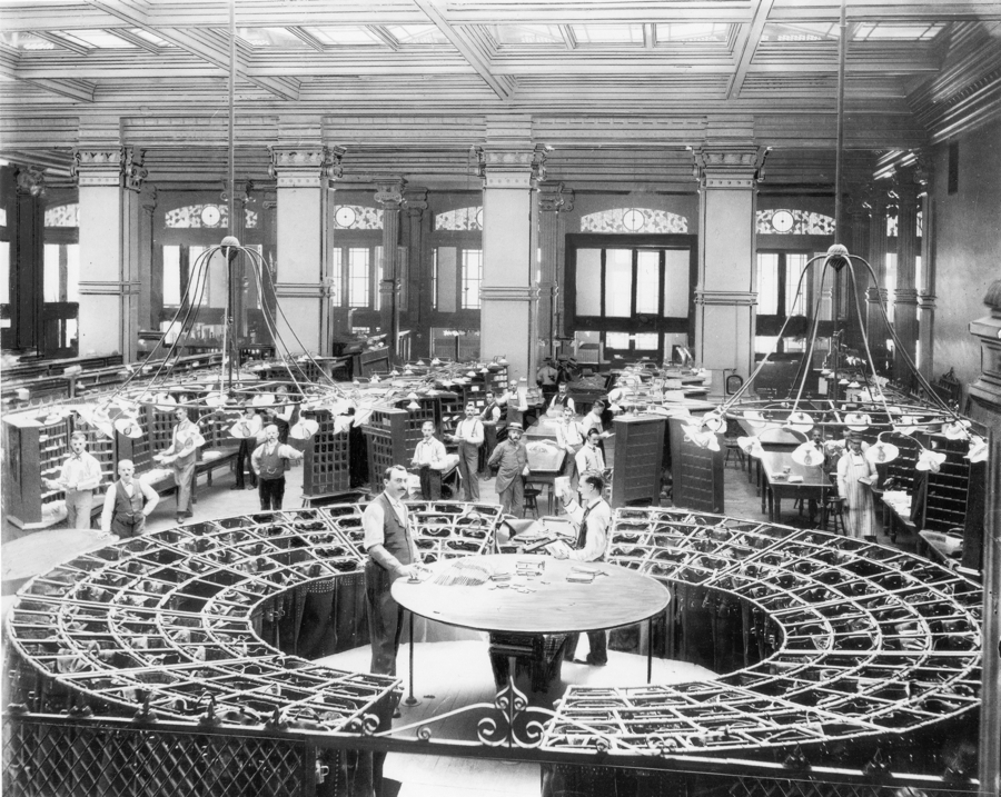 Clerks and Carriers in Large City PO Smithsonian National Postal Museum