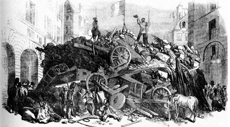 A Barricade on rue Saint Martin (Feb. 1848)