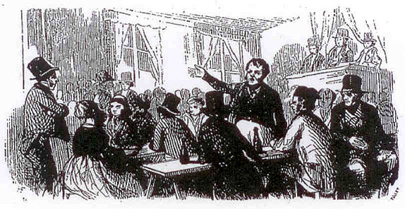 Sketch of a Goguette by Honoré Daumier
